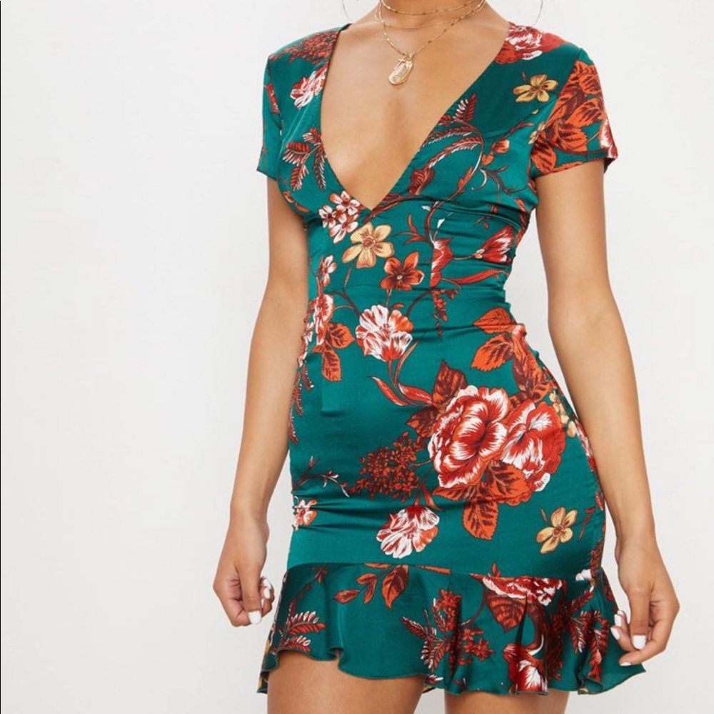 Emerald shift dress